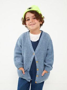 V Yaka Uzun Kollu Erkek Bebek Triko H?rka