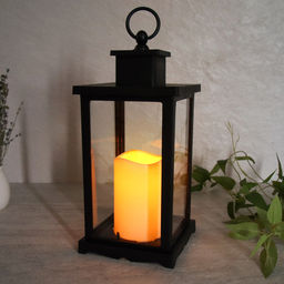 Светильник фонарь настольный 13x13x33 см / YR1101B /уп 24/черный - Галеонтрейд фото 3