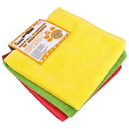 Цена за 2 шт. Набор из 3-х салфеток из микрофибры MFS-02/3, размер: 30*30 см	(310239)