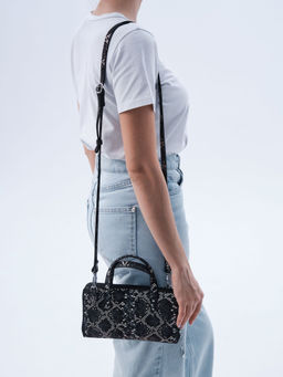 Сумка кожаная Azaro 30850 черный-питон