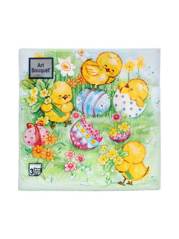 Цена за 2 шт. Салфетки бумажные Пасхальные игры, 3 слоя, 33?33 см, 20 шт