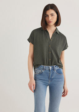 Lux Touch Yesil Polo Tisort - Mavi фото 2