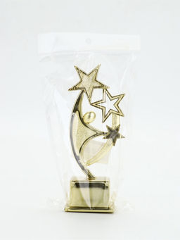 Наградная фигура под нанесение «Человек со звездами», золото, пластик