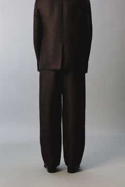 PANTAL?N TRAJE 100% LINO LIMITED EDITION / Marr?n - Zara фото 11