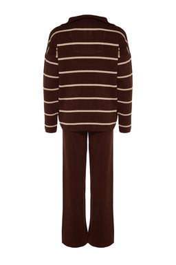 Siyah Genis Kal?p Fermuarl? Triko Alt-Ust Tak?m TWOAW24AU00025 - Trendyolmilla фото 16