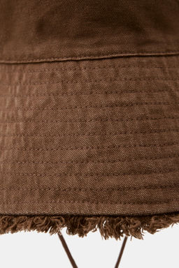 GORRO BUCKET ALGOD?N 100% / Marr?n - Zara фото 3