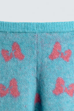 INTARSIA KNIT TROUSERS WITH BOWS HARRY LAMBERT FOR ZARA X DISNEY  фото 3