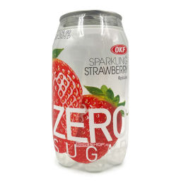 Напиток газированный без сахара со вкусом клубники Sparkling Strawberry Zero Sugar OKF, Корея, 350 мл Акция