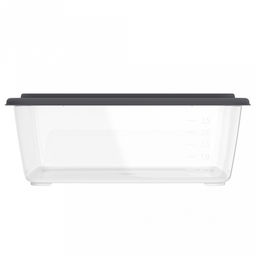 Контейнер для продуктов Гурман 3,5л, 26,6х19,8х9,8см, полипропилен, графит, подходит для СВЧ и заморозки (Россия) - Домашняя мода фото 4