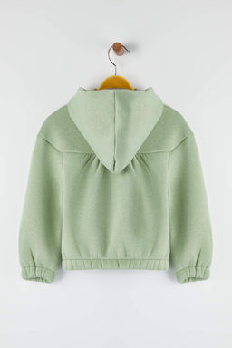Mint*003 K?z Cocuk Pamuklu Bask?l? Kapusonlu Regular Orme Sweatshirt TKDAW26SW00035 - Trendyolmilla фото 4