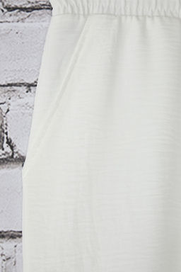 TRENDYOL MAN Beyaz Oversize Keten Gorunumlu Dokumlu Yazl?k Sort & Bermuda TMNSS25SR00004 - Trendyolmilla фото 6