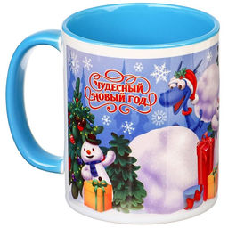 Кружка керамическая С Новым годом! 350 мл, Микки Маус и дракон - Disney фото 4