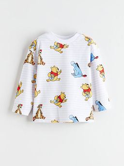Winnie the Pooh Bask?l? Erkek Bebek Sweatshirt ve E?ofman Alt 2li