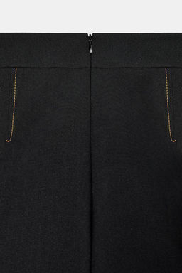 LONG BERMUDA SHORTS WITH CONTRAST STITCHING - Zara фото 7