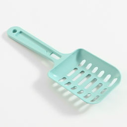 Туалет-домик для кошек закрытый с дверцей 50*38*37 см, бирюзово-серый - Пижон фото 8