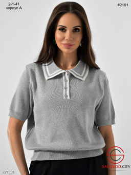 Футболка поло на пуговицах