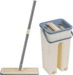 Швабра для пола с насадкой из микрофибры и ведром Clean hands beige 310486