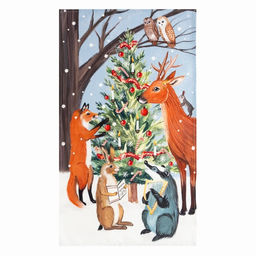 Новогоднее полотенце Этель New year forest 40х73см, 100% хл, саржа 190 гр/м2  фото 3