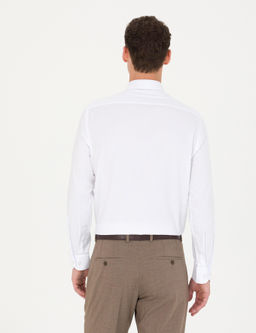 Beyaz Slim Fit Uzun Kollu G_mlek