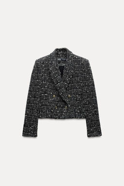TEXTURED DOUBLE-BREASTED BLAZER - Zara фото 5
