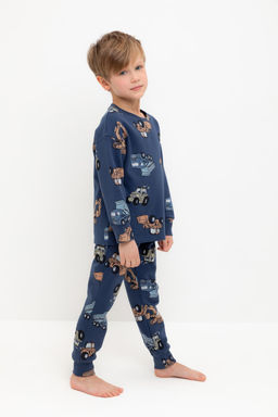 Crockid _ К 1587/синий космос,тракторы пижама дет  фото 4