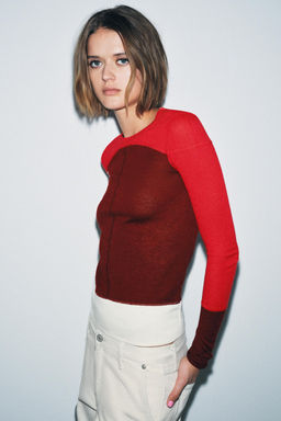 FINE KNIT WOOL BLEND JUMPER