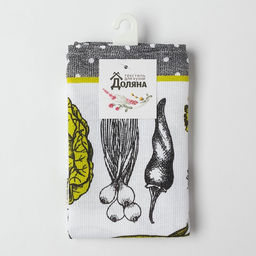 Цена за 2 шт. Полотенце кухонное Овощи 35602 см,100% хлопок, рогожка,162 г/м2 - Доляна фото 5