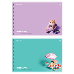 Альбом для рисования BG А4 40л. на спирали "Мульт" (АР4гр40 62718) обложка картон