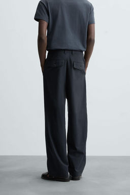 REGULAR FIT TEXTURED TROUSERS - Zara фото 12