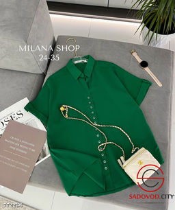 Женская рубашка с коротким рукавом