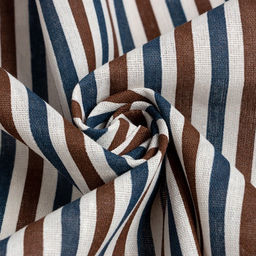 Скатерть Доляна 145х145см, Полоска цвет сине-коричневый, 100% п/э, рогожка, 200 гр/м  фото 8