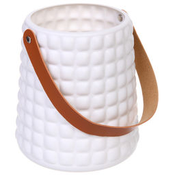 Цена за 2 шт. Ваза из пластика "Адель" 15,5*17,5см клетка, цвет белый