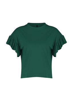 TRENDYOLMILLA Beyaz %100 Pamuk F?rf?r Detayl? Basic Bisiklet Yaka Orme T-Shirt TWOSS22TS2429  фото 7