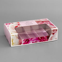 Цена за 5 шт. Коробка под 5 эклеров, кондитерская упаковка «Комплимент», 25.2×15×6.6 см