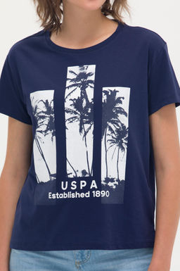 Женская темно-синяя футболка - U.s. polo assn фото 6