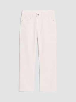 Y?ksek Bel Crop Flare Kad?n Jean Pantolon