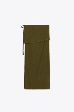 SEMI-SHEER TEXTURED SARONG SKIRT - Zara фото 13