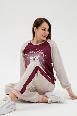 Костюм женский из футера Гамми бордо - Амадэль фото 12