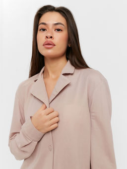 Костюм женский: рубашка, брюки, топ, KAFTAN Base, размер 48, пудровый