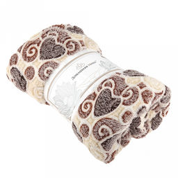 Плед/покрывало 240х200см "Тебе мое сердечко", велсофт "California" набивной, полиэстер 100%, плотность 160г/м2, упаковка: 20х33см пояс бумажный, "Домашняя мода" (Россия)