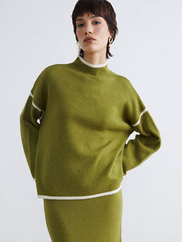 Yar?m Bal?k?? Yaka Kad?n Triko Kazak