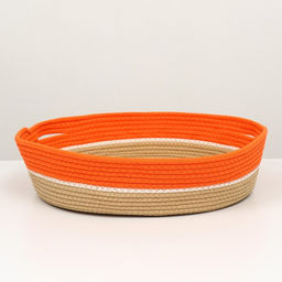 Экологичный лежак для животных (хлобчатобумажный),40 х 40 х 11 см, вес до 15 кг, оранжевый - Пижон фото 7