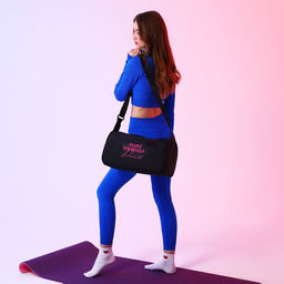 Сумка спортивная Make yourself proud, 40х21х19 см, отдел на молнии, цвет чёрный - Nazamok фото 6