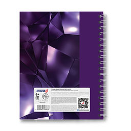 Светоч Т212 Тетрадь общая с твердой обложкой, глянцевая ламинация A5 96 л. на гребне 65 г/кв.м , белизна 100 % 4 шт. клетка 01557 Кристаллы  фото 5