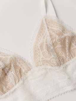 CONTE LACE TWIST LBE 1987 Бюстье с треугольными чашками из фактурного кружева tofu - Conte elegant фото 5