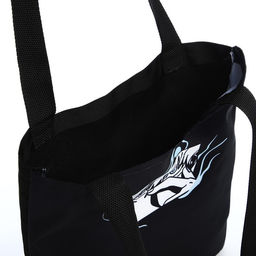 Сумка шопер Аниме 35х0.5х40 см, отд без молнии, без подклада, чёрная - Nazamok фото 6