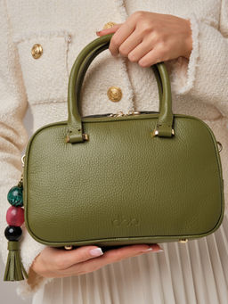 Кожаная сумка Hawaii DBR 31216 зеленая водоросль