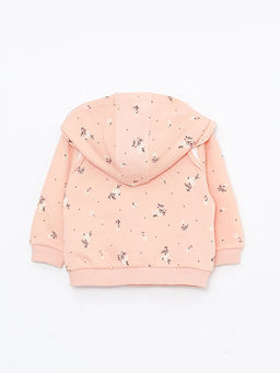 Kap??onlu Uzun Kollu Bask?l? K?z Bebek Fermuarl? Sweatshirt - Waikiki фото 2