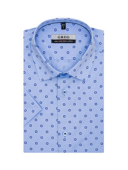 Сорочка мужская короткий рукав GREG 223/201/7809/Z/1p  фото 4