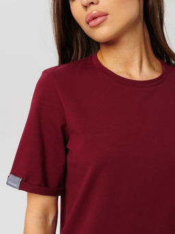 Трикотажное платье LINGEAMO темно-бордовое ВП-05 (28)